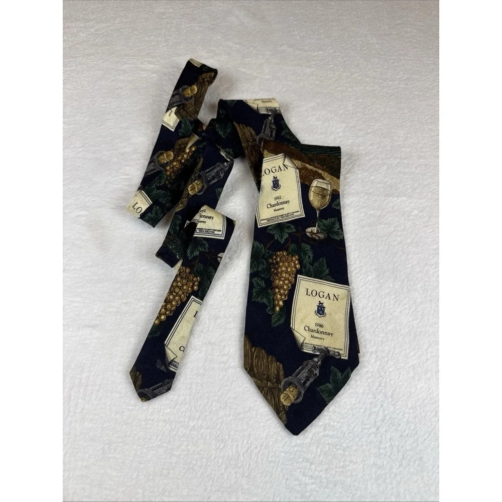 ROBERT TALBOTT Tie NORDSTROM Blue, Green, Brown Silk Made In USA